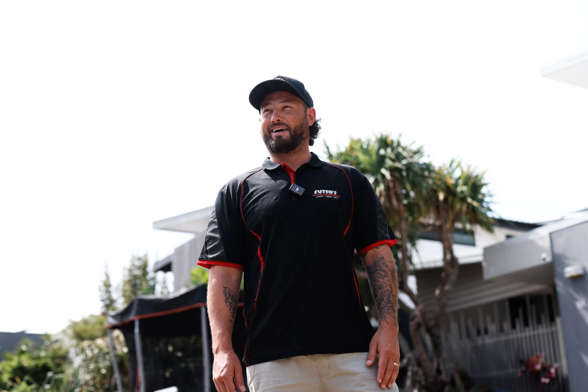 Dylan Sutton of Sutto's Floor Coverings on site