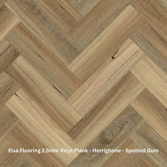 Elsa Flooring 2.5mm Herringbone - Spotted Gum